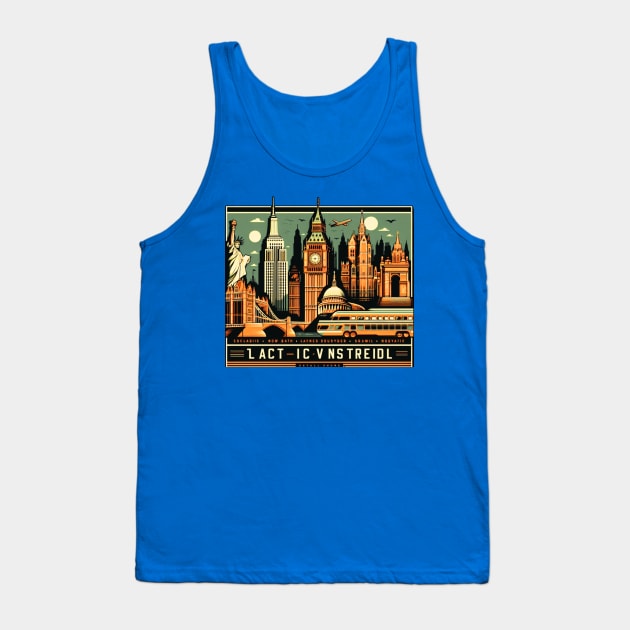 Vintage City Tank Top by TaansCreation 